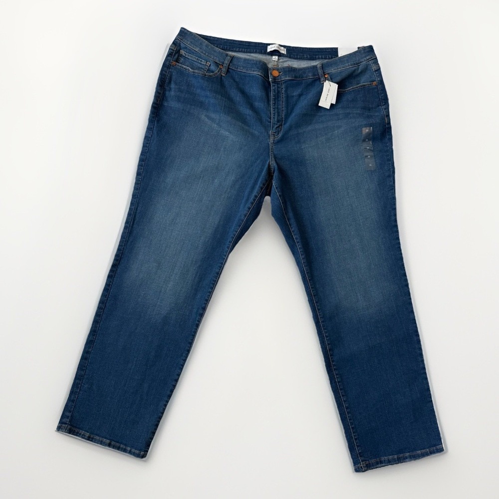 Lane Bryant Jeans Women's Plus Sz 26 Stretch Signature Fit Straight Mid Rise - Picture 2 of 16